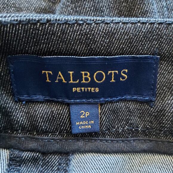 Talbots Black Denim Knee Length Skirt Size SP - Picture 7 of 9